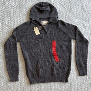 NWT Shirt 469 Charcoal Knit Hoodie Size M